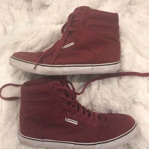 AIRWALK maroon high top sneakers